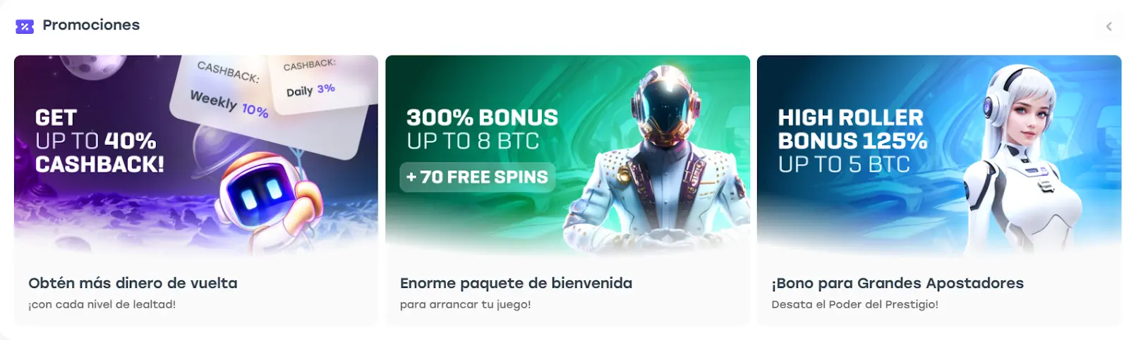 Obtén tu bono de bienvenida y otras promociones promociones Weiss