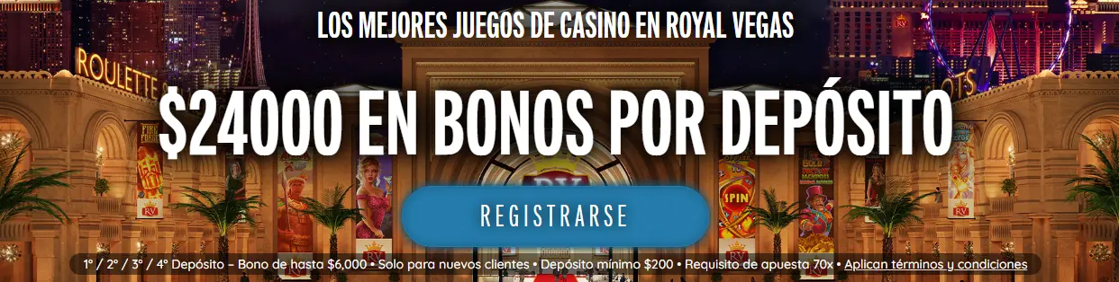 Bono de bienvenida Royal Vegas Bono de bienvenida